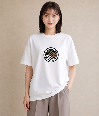Tシャツ レディース カフェ カフェロゴ ロゴ イラスト ラフカジュアル お出かけ 普段着 白T