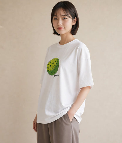 プリントTシャツ レディース 惑星 星空 宇宙 イラスト 普段着 週末コーデ 白T