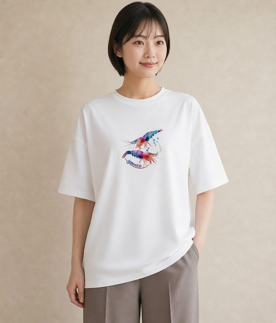 Tシャツ レディース 魚座 星空 宇宙 イラスト 旅行コーデ ペアコーデ 秋コーデ 白T