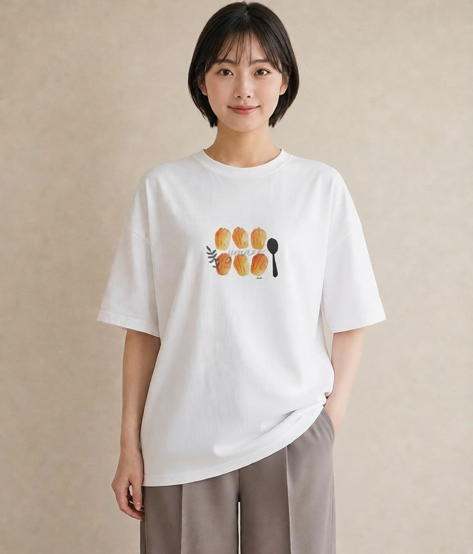 プリントTシャツ レディース クッキー 食べ物 フード イラスト 可愛い ホワイトデー 春服 白T