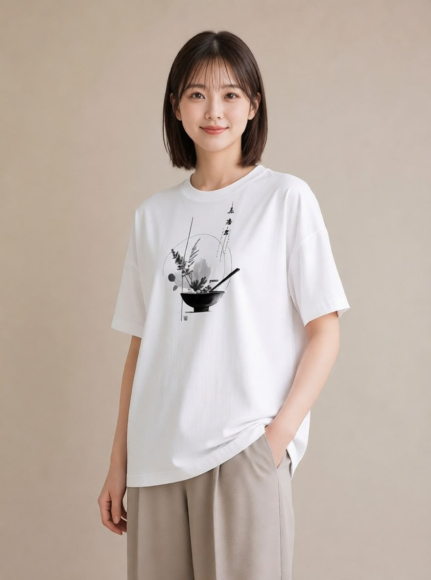 Tシャツ レディース 風鈴 ガラス 夏 ナチュラル アンティーク イラスト お洒落 綿100 デート 白T