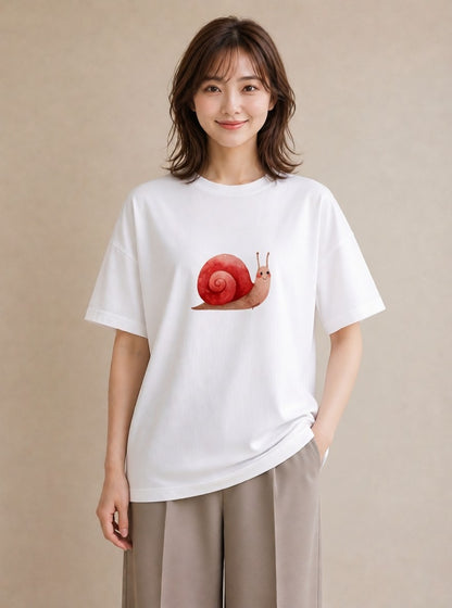 デザインTシャツ レディース チンアナゴ 海の生き物 海 イラスト ポップ カジュアルコーデ 買い物 白T