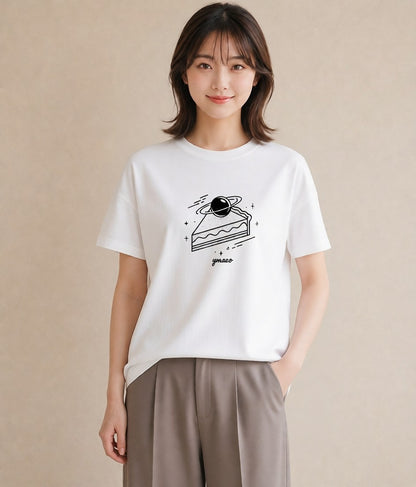 半袖Tシャツ レディース スイーツ お菓子 デザート イラスト ラフ 親子 20代 白T