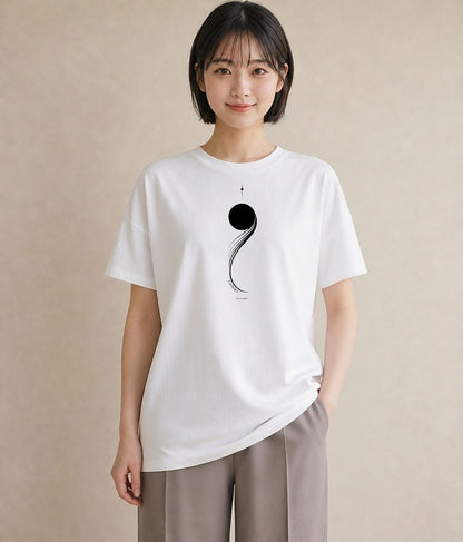 デザインTシャツ レディース 幾何学 ミニマル ジオメトリック イラスト ユニーク 夏コーデ 通学 白T