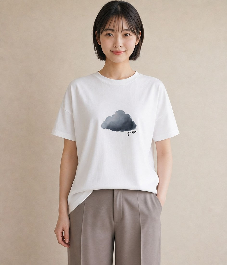 Tシャツ レディース 虹 星空 宇宙 イラスト モード 社会人 女性 白T