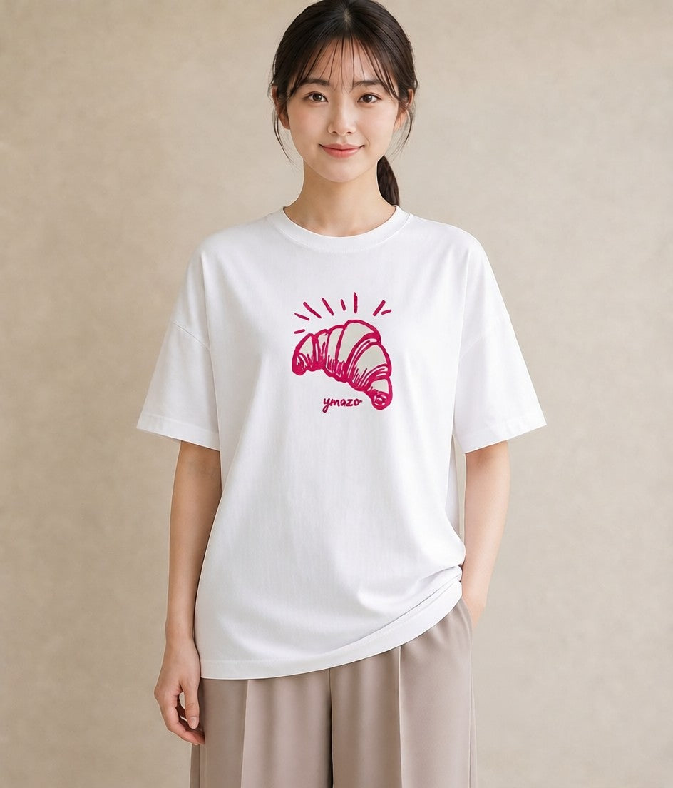 グラフィックTシャツ レディース パン ベーカリー イラスト こなれ感 姉妹 送別ギフト 白T