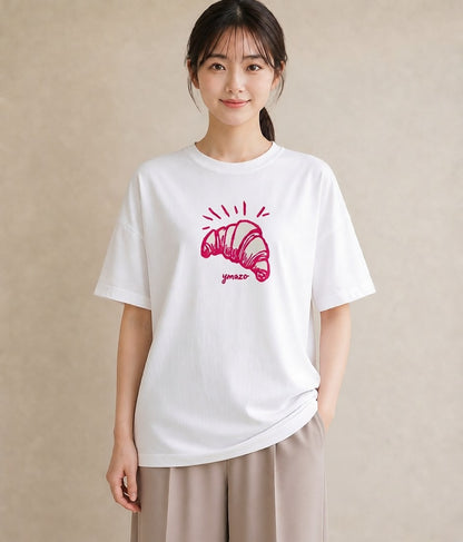 グラフィックTシャツ レディース パン ベーカリー イラスト こなれ感 姉妹 送別ギフト 白T