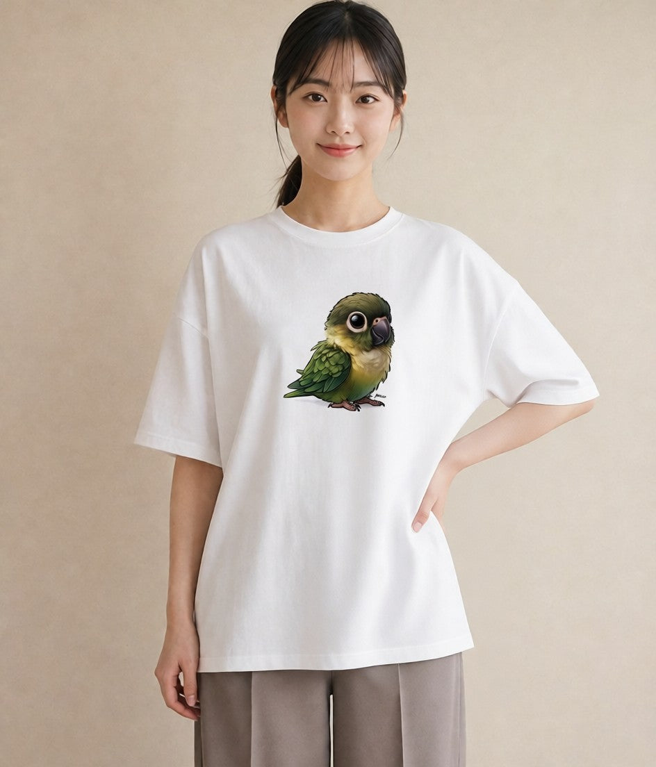 グラフィックTシャツ レディース コザクラインコ ペット 動物 イラスト きれいめ 旅行 母娘コーデ 白T