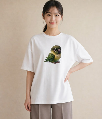 グラフィックTシャツ レディース コザクラインコ ペット 動物 イラスト きれいめ 旅行 母娘コーデ 白T