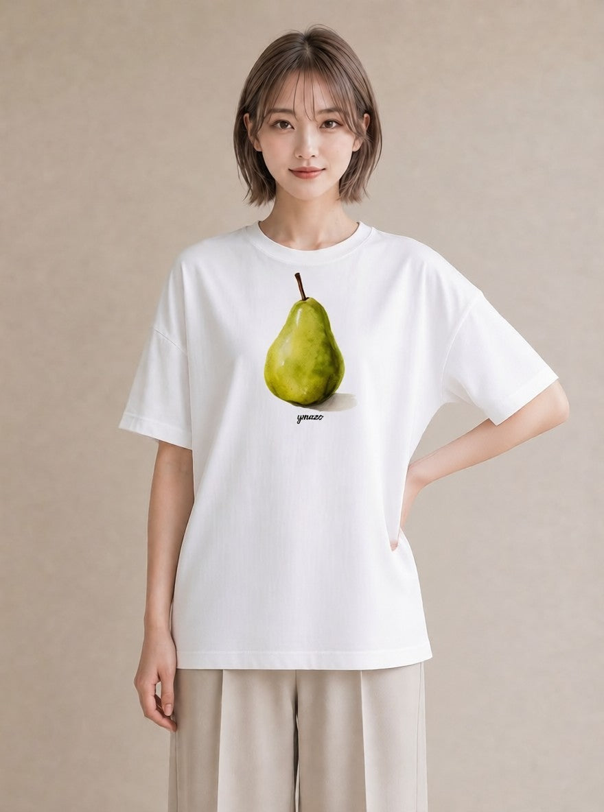 グラフィックTシャツ レディース アボカド 食べ物 フード イラスト シック 公園 ママ 白T