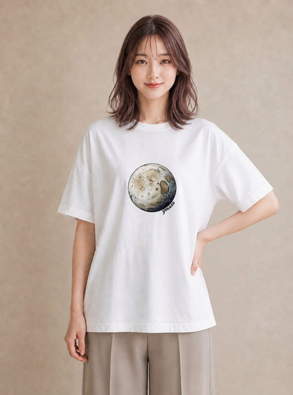 Tシャツ レディース 惑星 星空 宇宙 イラスト 休日コーデ 誕生日プレゼント 綿100 白T