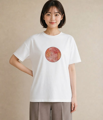 デザインTシャツ レディース 牡羊座 星空 宇宙 イラスト 可愛い ルームウェア ギフト 白T