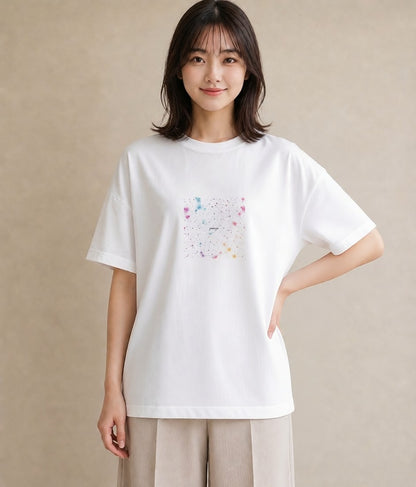デザインTシャツ レディース 牡羊座 星空 宇宙 イラスト 敬老の日 ホワイトデー 白T