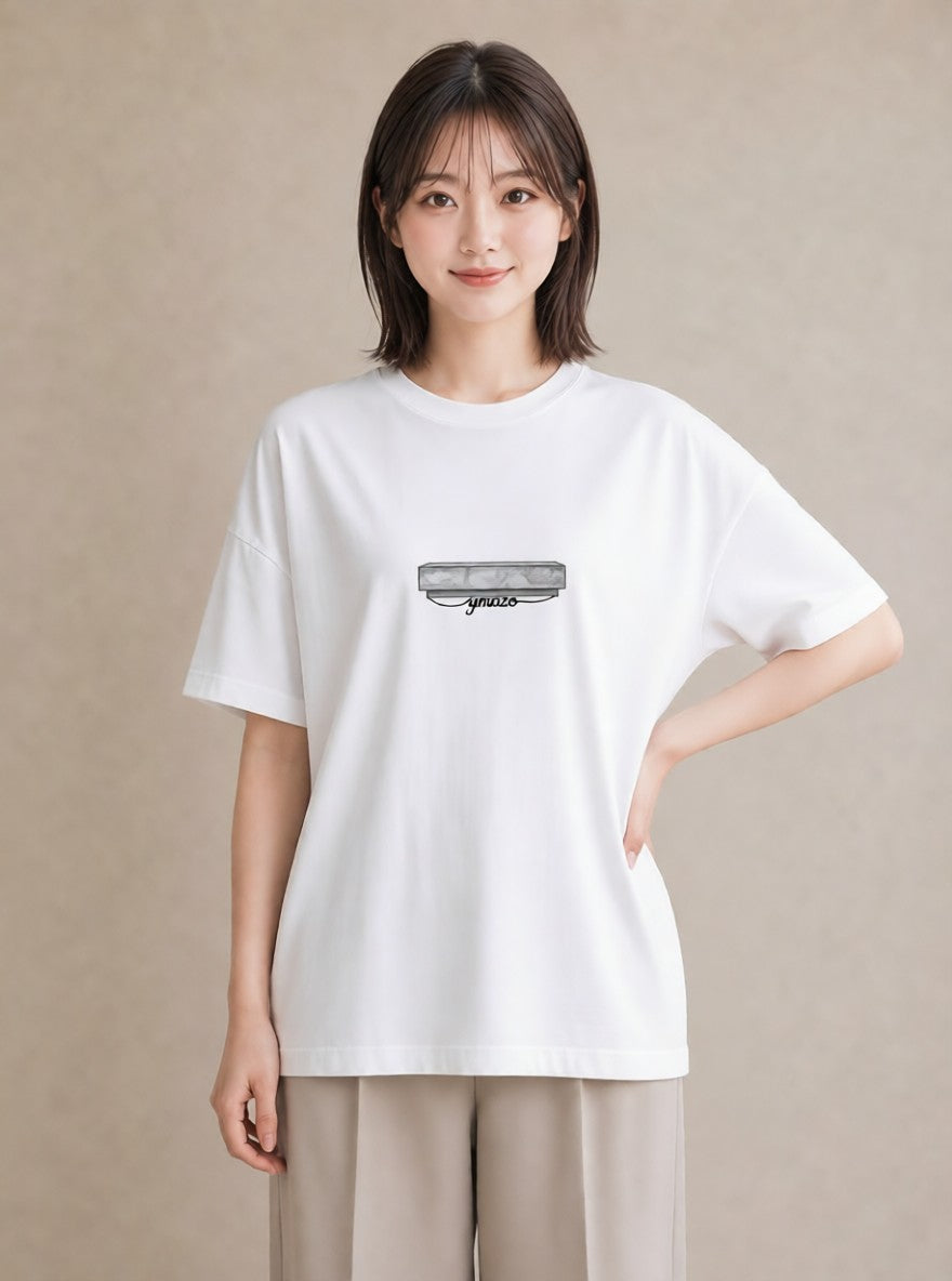 グラフィックTシャツ レディース 雨上がりのベンチ ベンチ ナチュラル アンティーク イラスト 抜け感 ルームウェア ギフト 白T