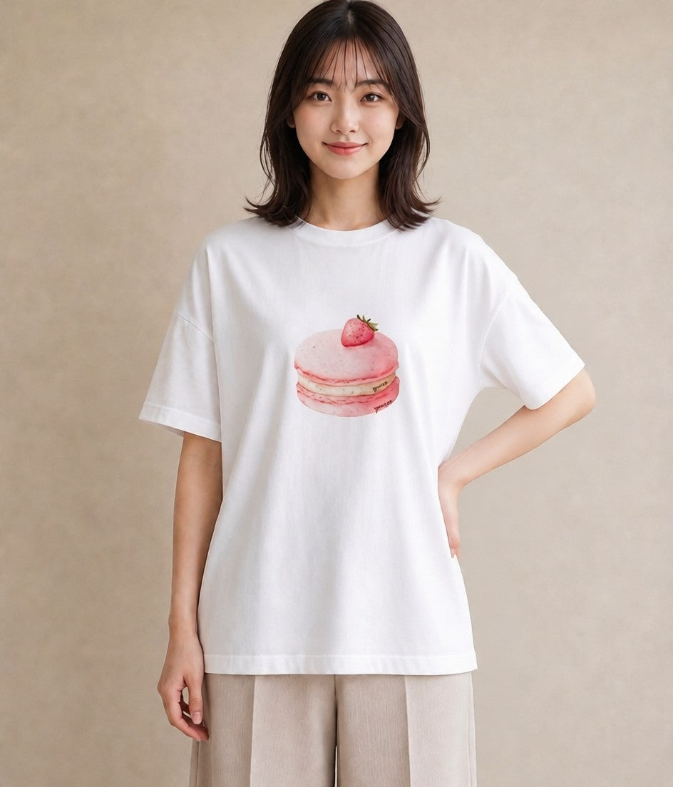 グラフィックTシャツ レディース クッキー 食べ物 フード イラスト ボタニカル 春コーデ 姉妹 白T