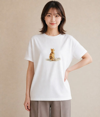 デザインTシャツ レディース ペルシャ 猫 ねこ イラスト ヴィンテージ風 姉妹 送別ギフト 白T