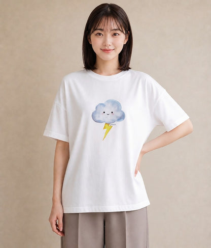Tシャツ レディース 空 星空 宇宙 イラスト お洒落 女子会 お揃い 白T