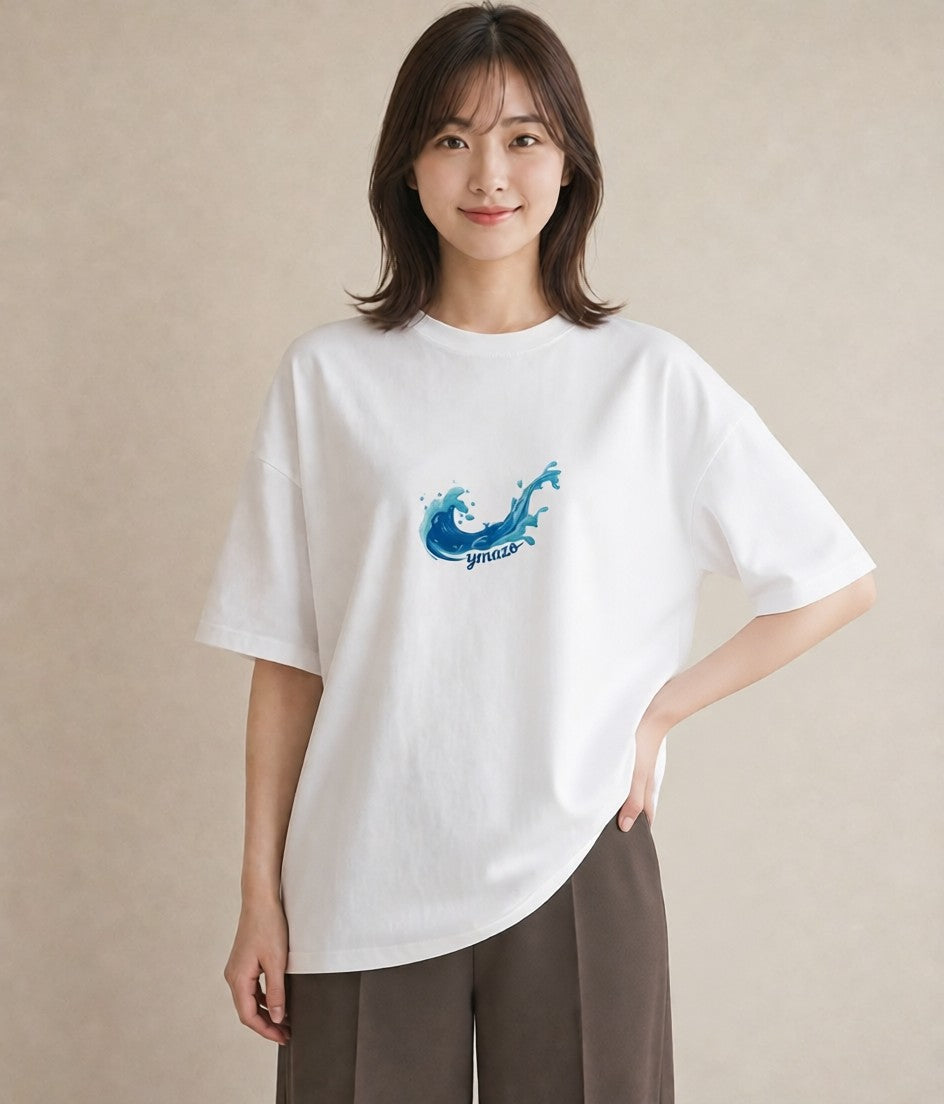 Tシャツ レディース 海 星空 宇宙 イラスト きれいめ 旅行 母娘コーデ 白T