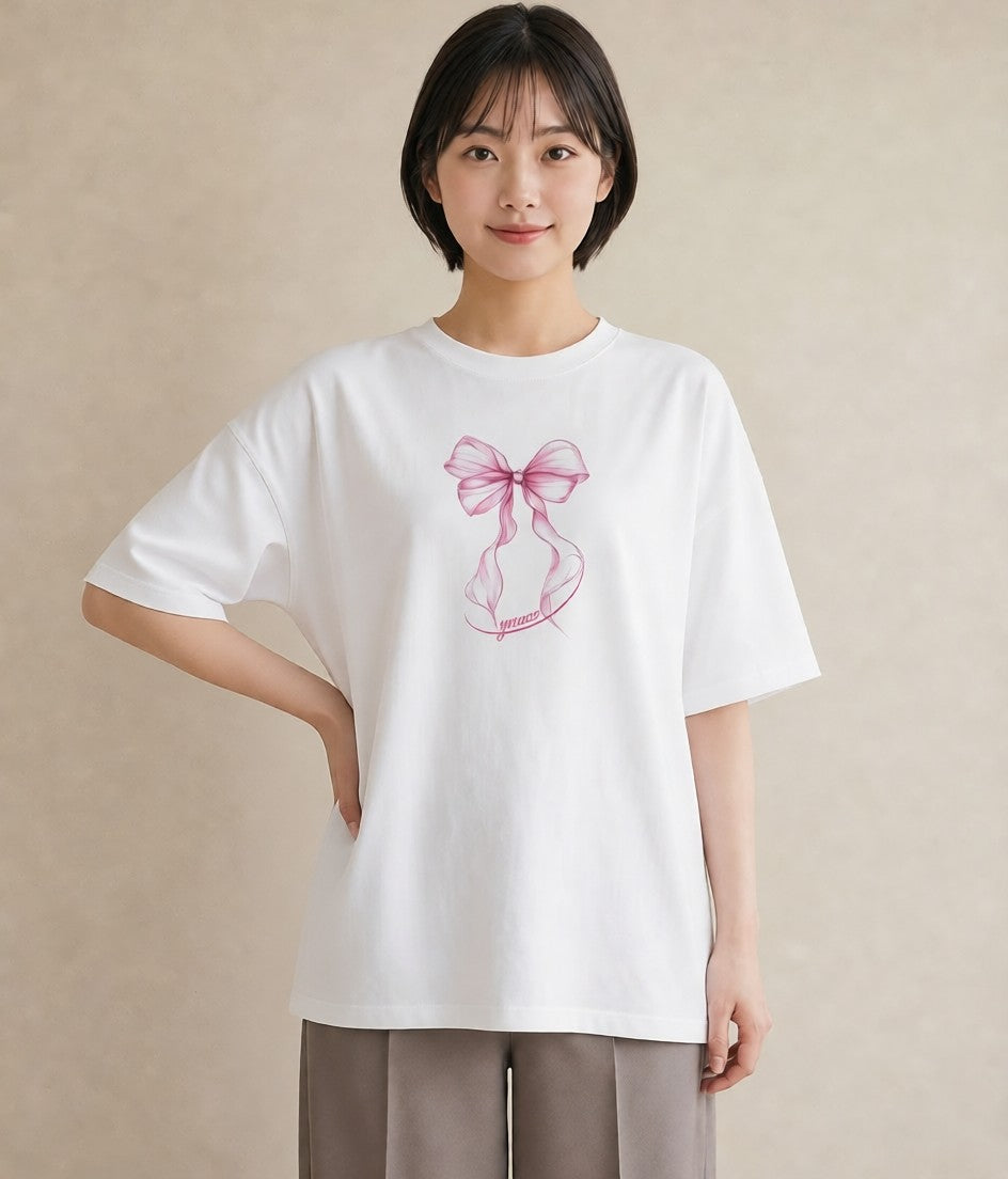 プリントTシャツ レディース バレエシューズ バレエ トウシューズ ナチュラル アンティーク イラスト ラフカジュアル 20代 カジュアルコーデ 白T