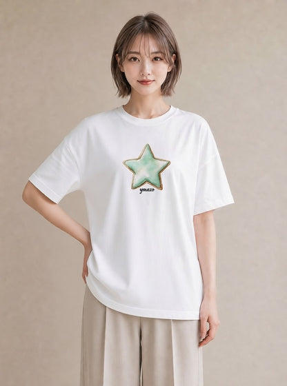 プリントTシャツ レディース 天の川 星空 宇宙 イラスト シンプル 敬老の日 ホワイトデー 白T