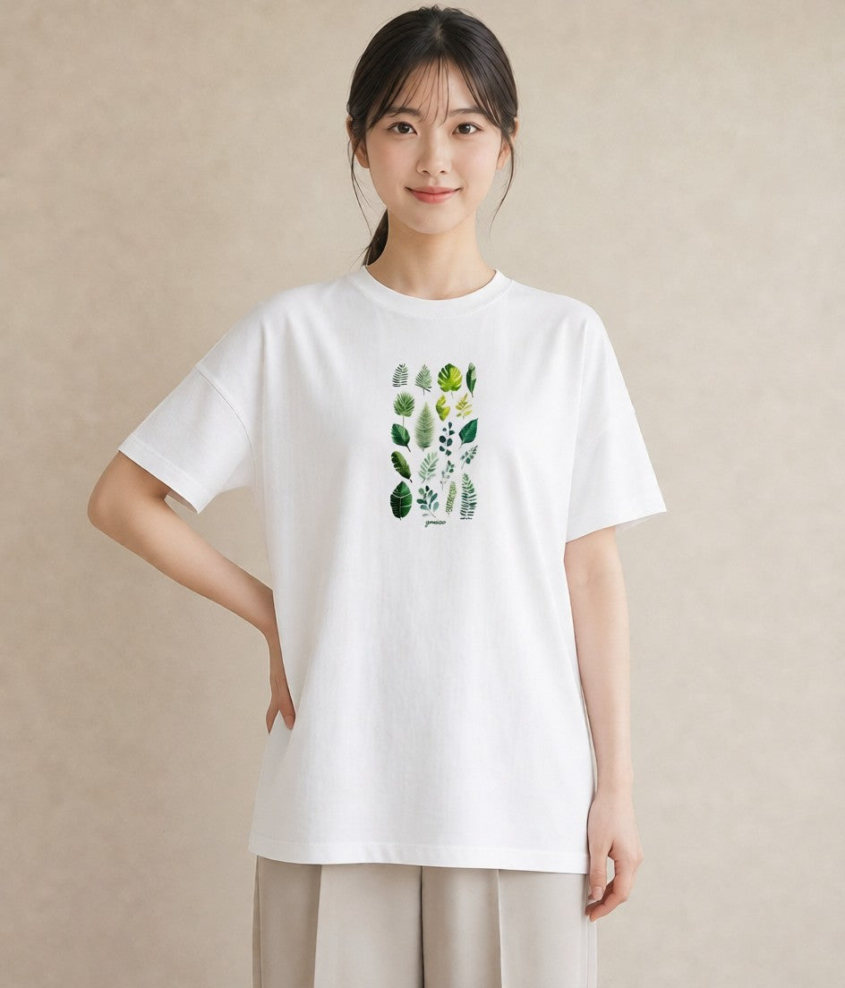 プリントTシャツ レディース ボタニカル 植物 イラスト フェミニン ホワイトデー 春服 白T