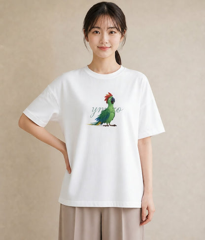 グラフィックTシャツ レディース コザクラインコ ペット 動物 イラスト こなれ感 ルームウェア ギフト 白T