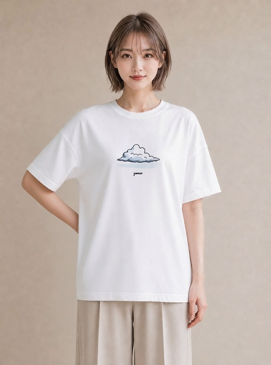 半袖Tシャツ レディース 雨上がりの小道 雨上がり 小道 ナチュラル アンティーク イラスト ポップ 姉妹 送別ギフト 白T