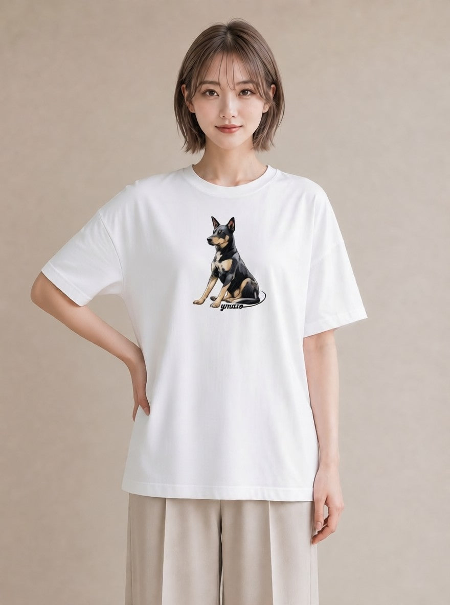 Tシャツ レディース 保護犬 犬 いぬ イラスト 抜け感 デイリーウェア 休日 白T