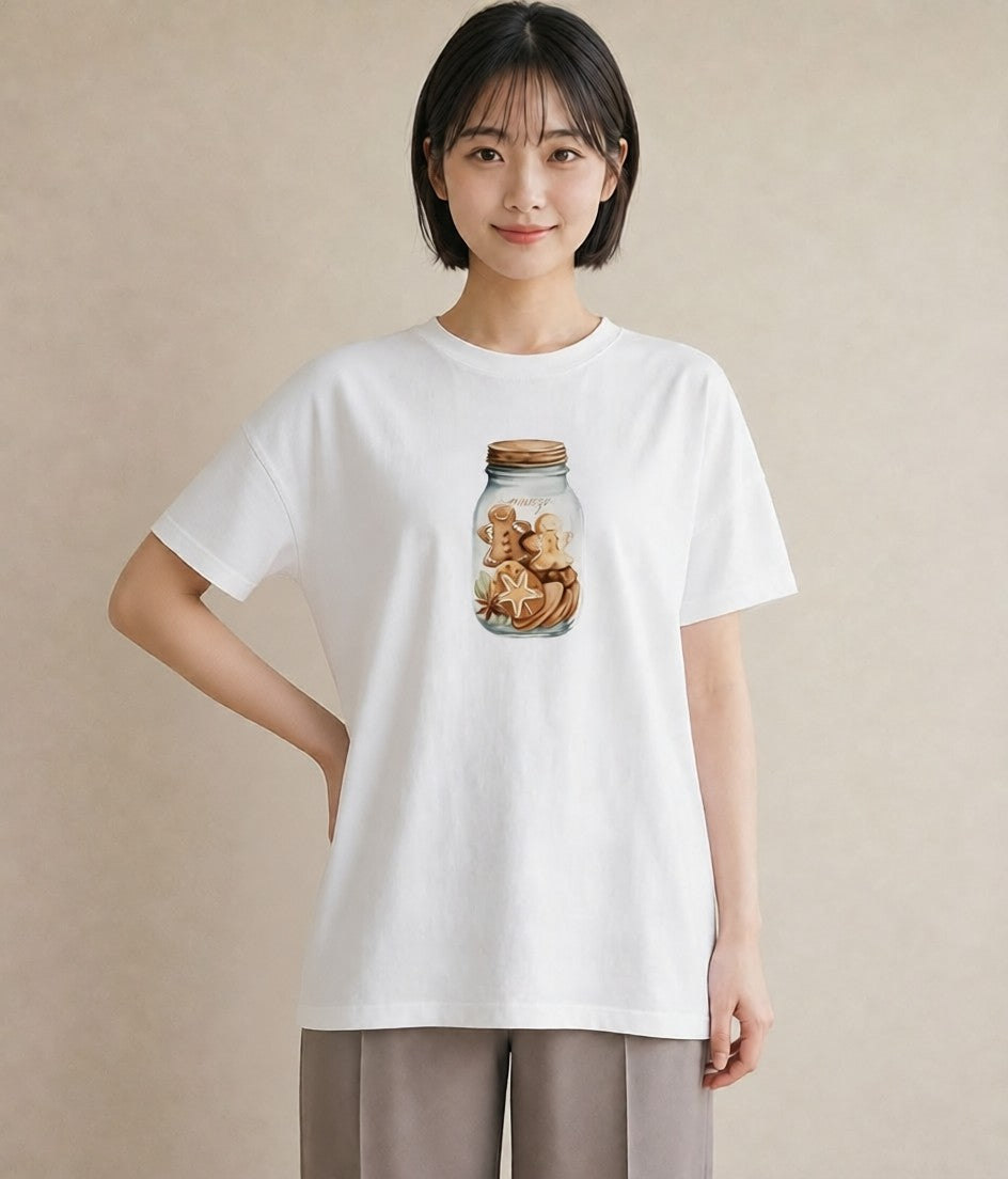 デザインTシャツ レディース ミルク 食べ物 フード イラスト 手描き風 敬老の日 ホワイトデー 白T