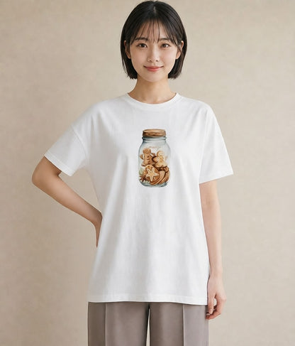 デザインTシャツ レディース ミルク 食べ物 フード イラスト 手描き風 敬老の日 ホワイトデー 白T