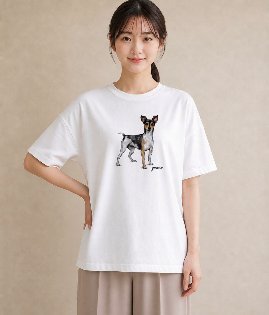 Tシャツ レディース ジャックラッセルテリア 犬 いぬ イラスト 個性的 公園 ママ 白T