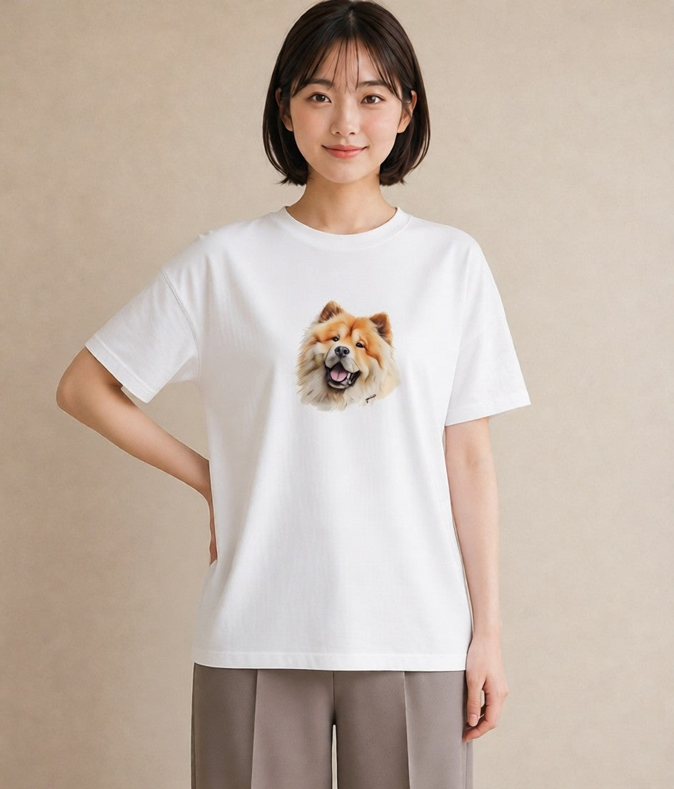 プリントTシャツ レディース 柴犬 しばいぬ 犬 いぬ イラスト シンプル 綿100 デート 白T