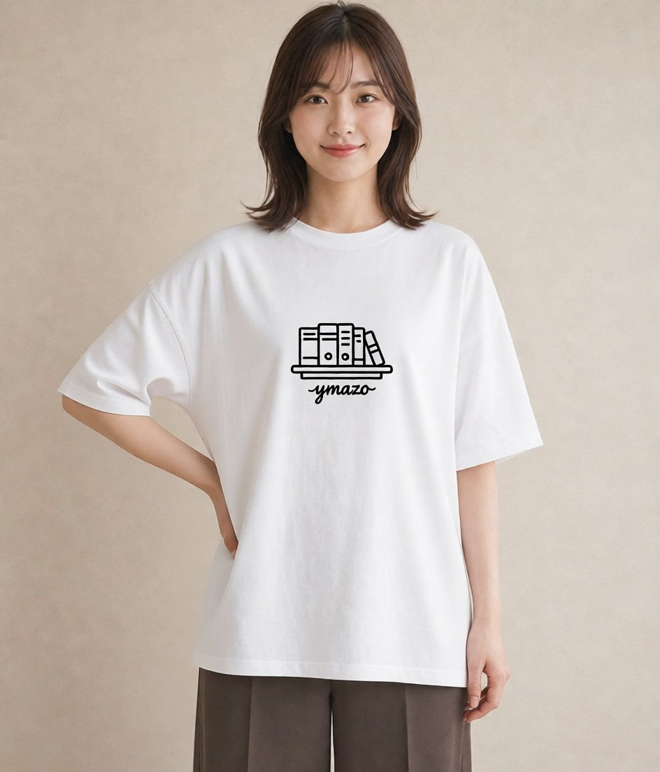 半袖Tシャツ レディース 本 読書 ブック イラスト デート 帰省 白T