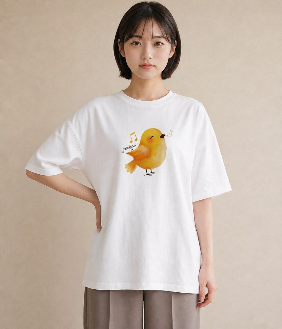 グラフィックTシャツ レディース マメルリハ ペット 動物 イラスト ユニーク お出かけ 普段着 白T