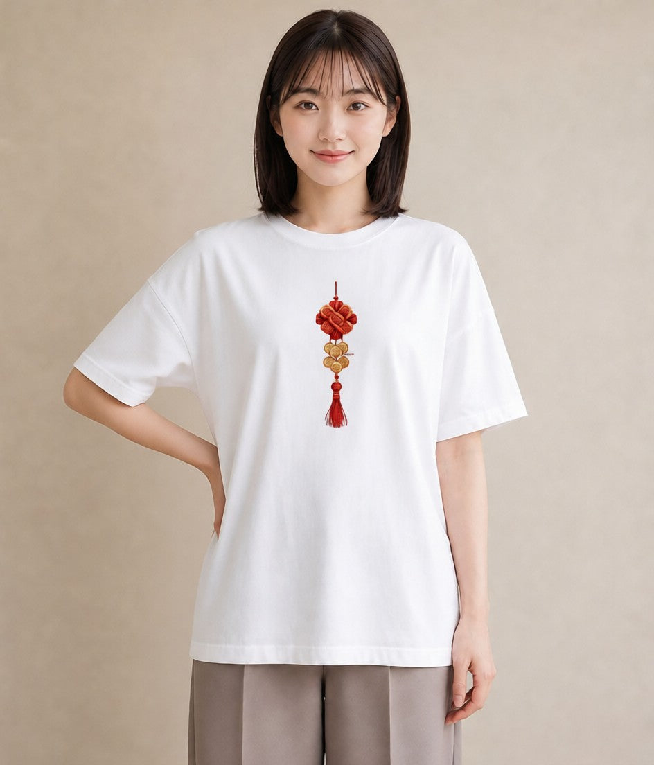 プリントTシャツ レディース 風鈴 ガラス 夏 ナチュラル アンティーク イラスト ラフカジュアル ビーチ デイリーウェア 白T