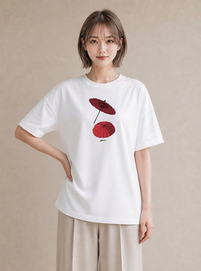半袖Tシャツ レディース 風鈴 ガラス 夏 ナチュラル アンティーク イラスト シンプル 女性 旅行用 白T