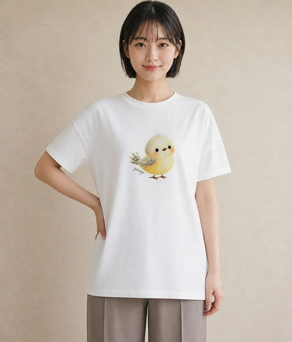 グラフィックTシャツ レディース マメルリハ ペット 動物 イラスト きれいめ 20代 カジュアルコーデ 白T