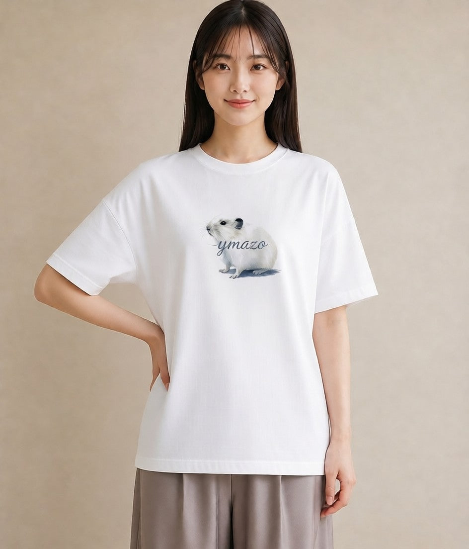プリントTシャツ レディース シマリス ペット 動物 イラスト 旅行コーデ 女性向けギフト 散歩 白T