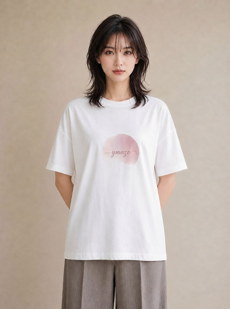 半袖Tシャツ レディース 紙風船 和紙 ナチュラル アンティーク イラスト ユニーク デイリーウェア 休日 白T