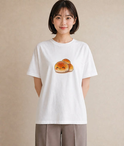 グラフィックTシャツ レディース おにぎり 食べ物 フード イラスト アート風 海 カフェ巡り 白T