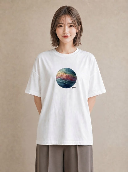 半袖Tシャツ レディース 牡羊座 星空 宇宙 イラスト レイヤード 友達ギフト 白T