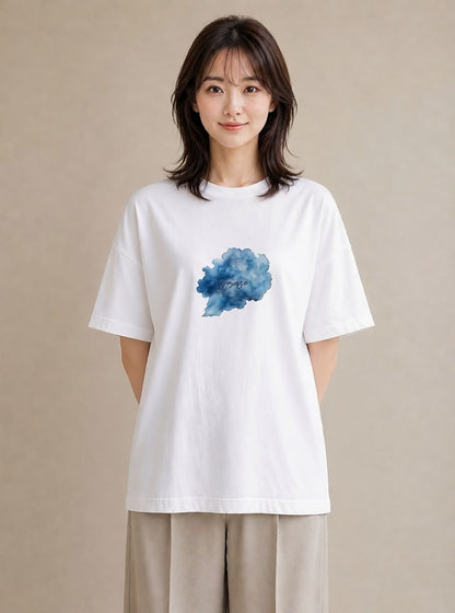 デザインTシャツ レディース 獅子座 星空 宇宙 イラスト カフェコーデ クリスマス 旅行 白T