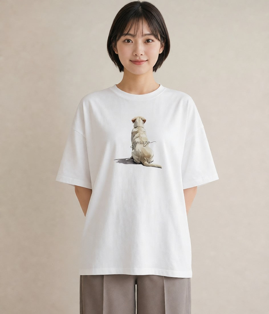 グラフィックTシャツ レディース 犬好き 犬 いぬ イラスト ラフ 母の日 ビーチ 白T