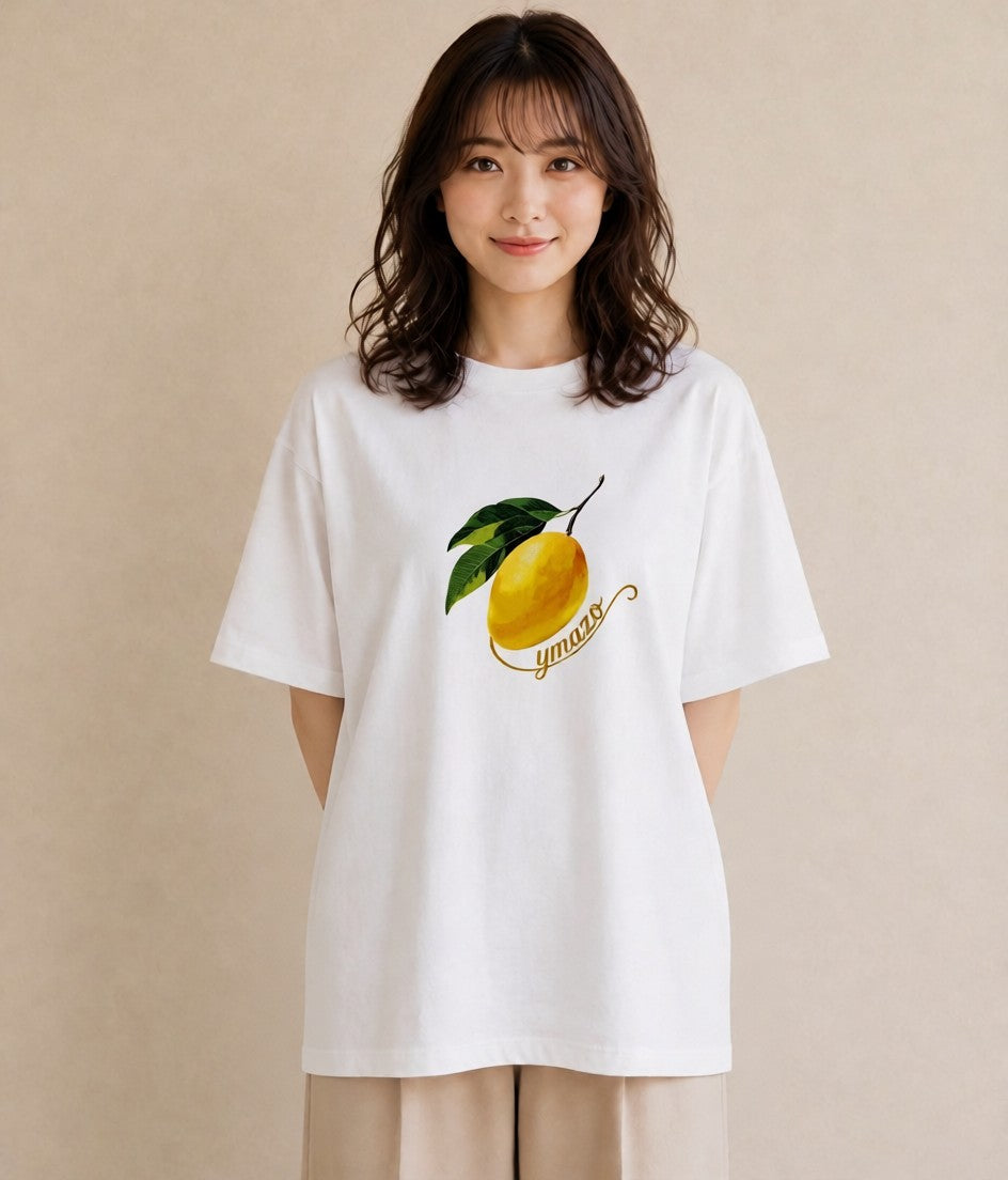 Tシャツ レディース バナナ 食べ物 フード イラスト 韓国風 帰省 ラフ 白T