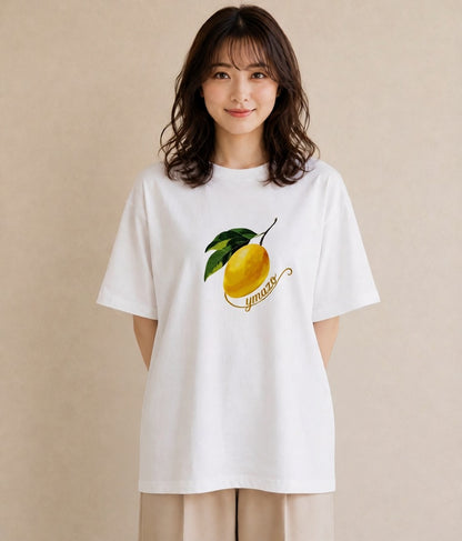Tシャツ レディース バナナ 食べ物 フード イラスト 韓国風 帰省 ラフ 白T