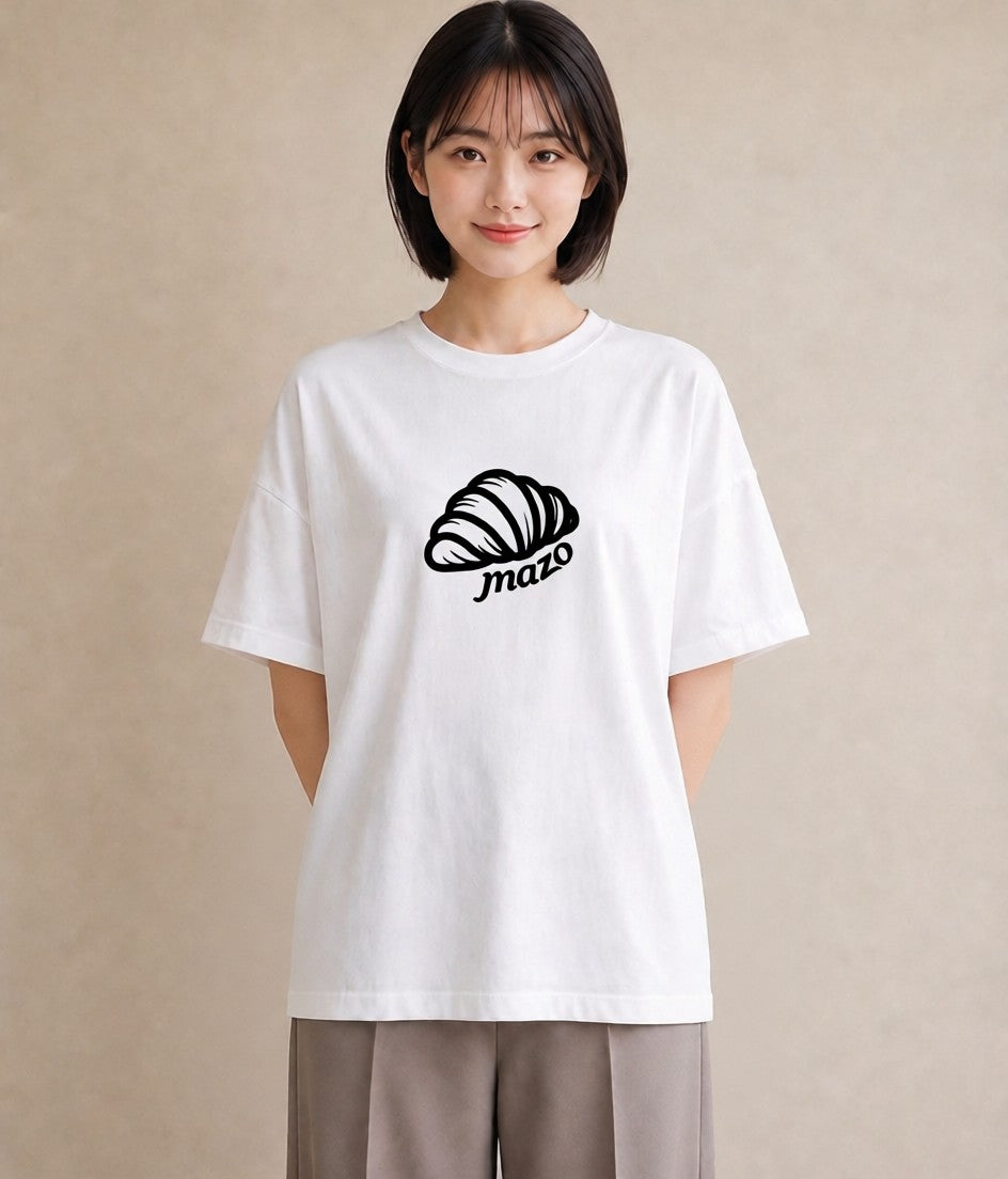 デザインTシャツ レディース パン ベーカリー イラスト カジュアル 帰省 ラフ 白T
