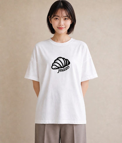 デザインTシャツ レディース パン ベーカリー イラスト カジュアル 帰省 ラフ 白T
