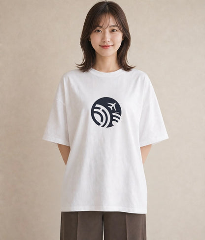 Tシャツ レディース 旅 トラベル スタンプ イラスト ボタニカル 休日 ペアコーデ 白T