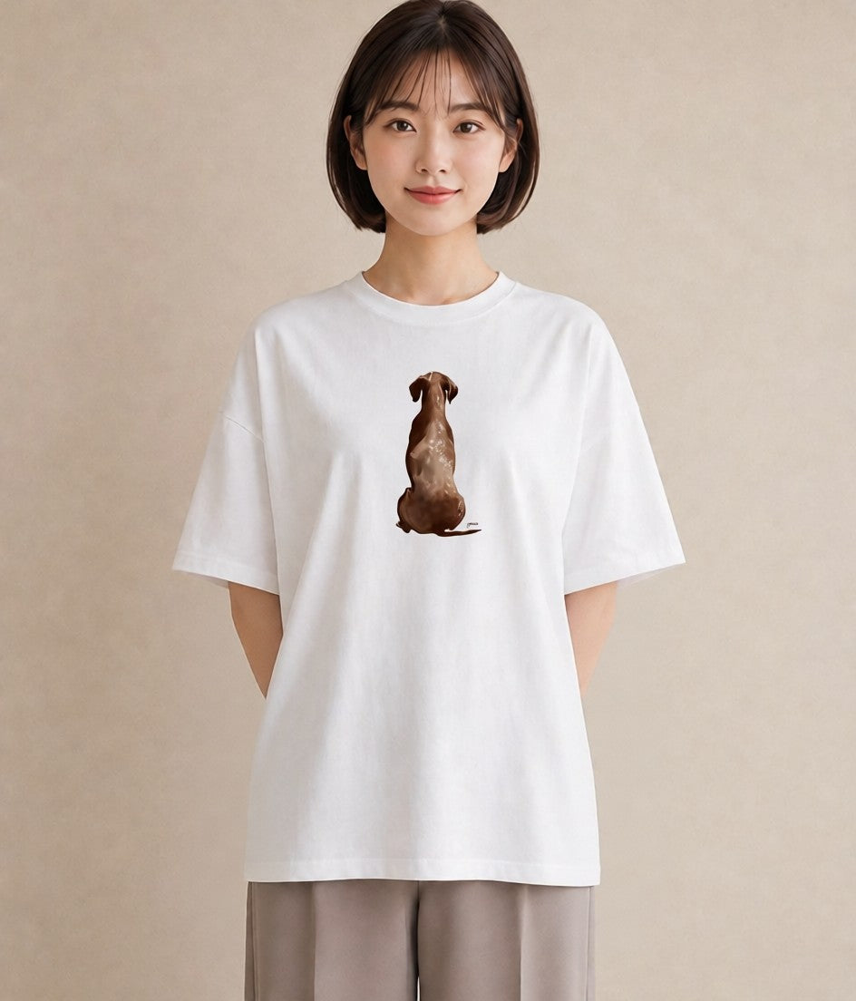 半袖Tシャツ レディース しっぽ 猫 ねこ イラスト シック 普段着 週末コーデ 白T