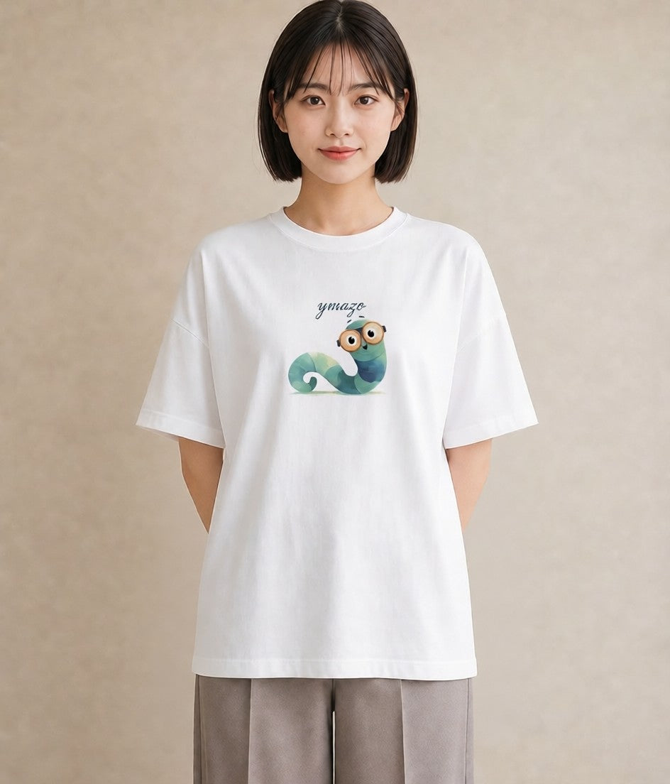 デザインTシャツ レディース チンアナゴ 海の生き物 海 イラスト 旅行コーデ 秋コーデ おしゃれギフト 白T